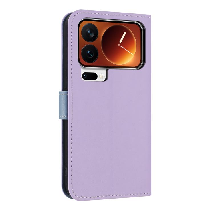For Xiaomi 17 Pro Metal Bow Leather Phone Case with Hand Strap