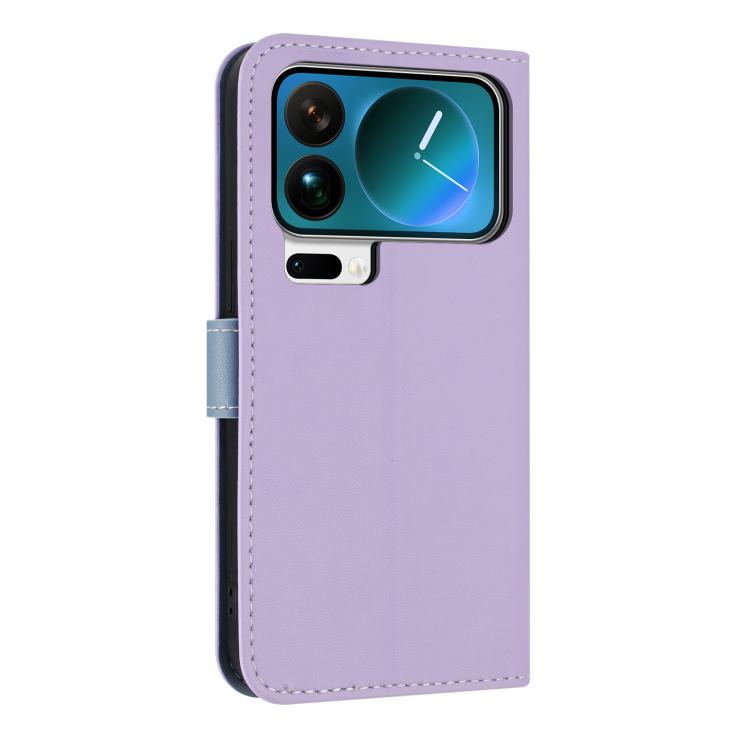 For Xiaomi 17 Pro Max Metal Bow Leather Phone Case with Hand Strap