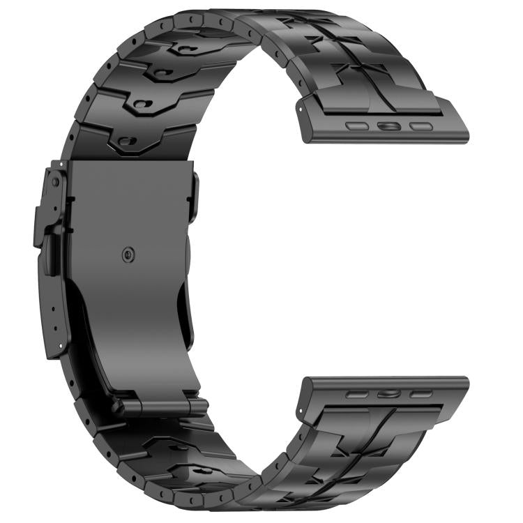 For Apple Watch 46mm / 49mm / 45mm / 44mm 26mm Quick Release Flat Buckle Titanium Alloy Watch Band