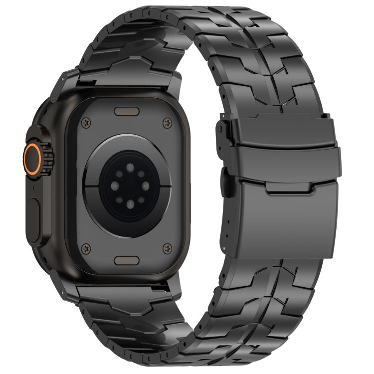 For Apple Watch 46mm / 49mm / 45mm / 44mm 26mm Quick Release Flat Buckle Titanium Alloy Watch Band