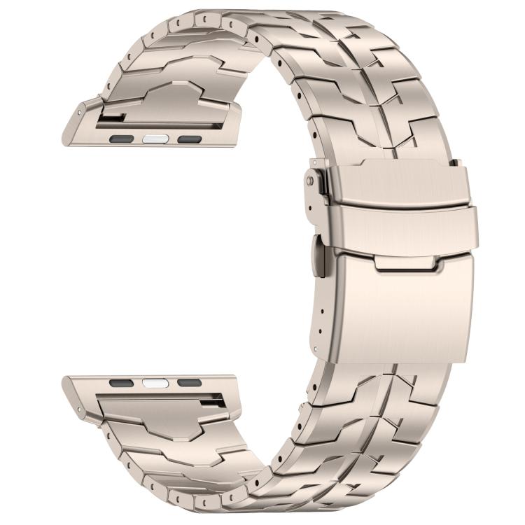 For Apple Watch 46mm / 49mm / 45mm / 44mm 26mm Quick Release Flat Buckle Titanium Alloy Watch Band