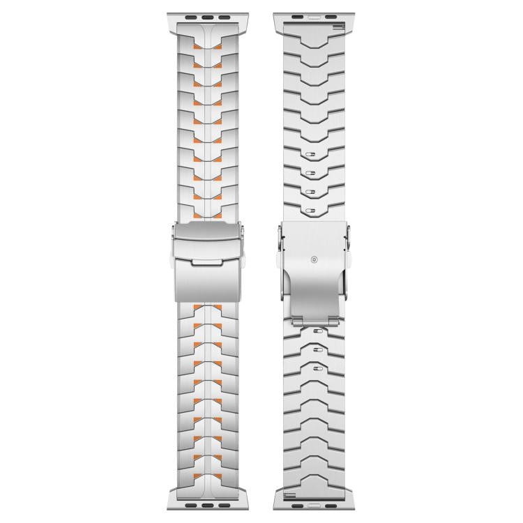 For Apple Watch 46mm / 49mm / 45mm / 44mm 26mm Quick Release Flat Buckle Titanium Alloy Watch Band