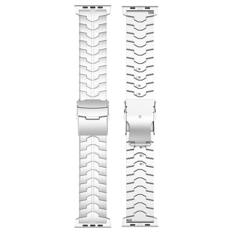 For Apple Watch 46mm / 49mm / 45mm / 44mm 26mm Quick Release Flat Buckle Titanium Alloy Watch Band