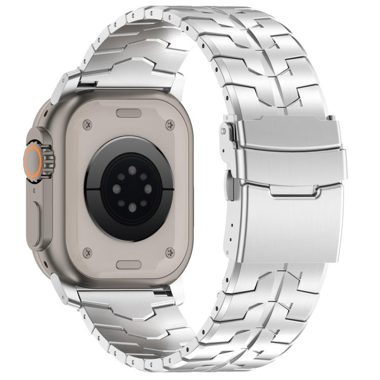 For Apple Watch 46mm / 49mm / 45mm / 44mm 26mm Quick Release Flat Buckle Titanium Alloy Watch Band