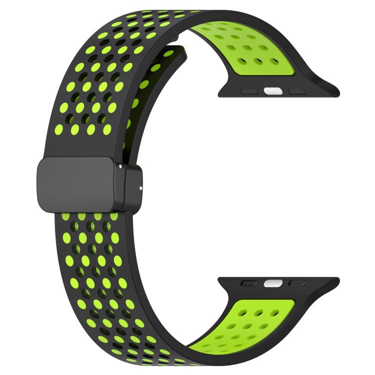 For Apple Watch 46mm / 49mm / 45mm / 44mm Magnetic Buckle Breathable Silicone Watch Band