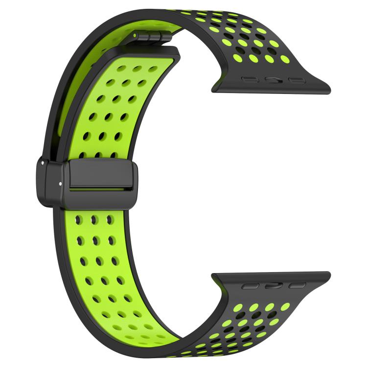 For Apple Watch 46mm / 49mm / 45mm / 44mm Magnetic Buckle Breathable Silicone Watch Band