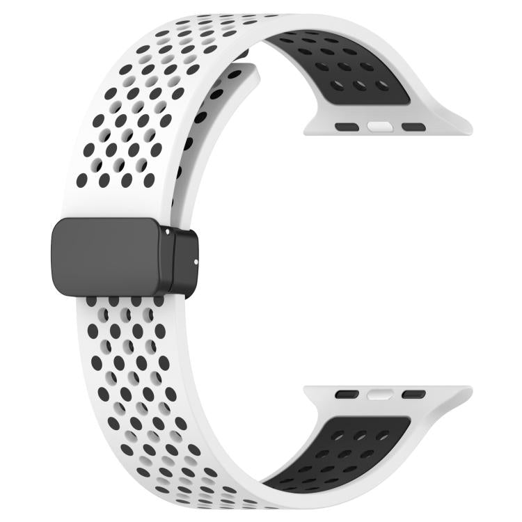 For Apple Watch 42mm / 41mm / 40mm / 38mm Magnetic Buckle Breathable Silicone Watch Band