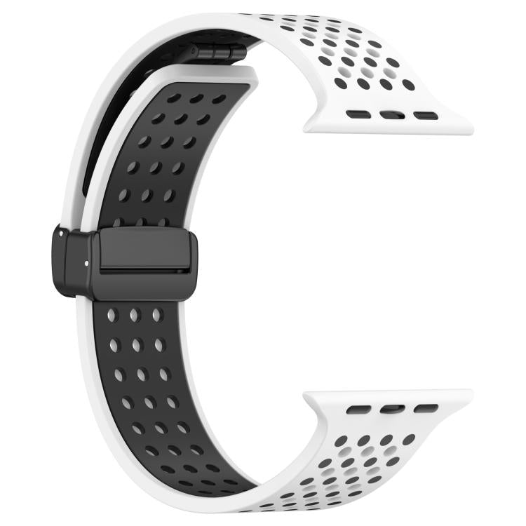 For Apple Watch 42mm / 41mm / 40mm / 38mm Magnetic Buckle Breathable Silicone Watch Band