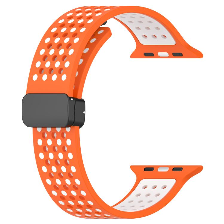 For Apple Watch 42mm / 41mm / 40mm / 38mm Magnetic Buckle Breathable Silicone Watch Band