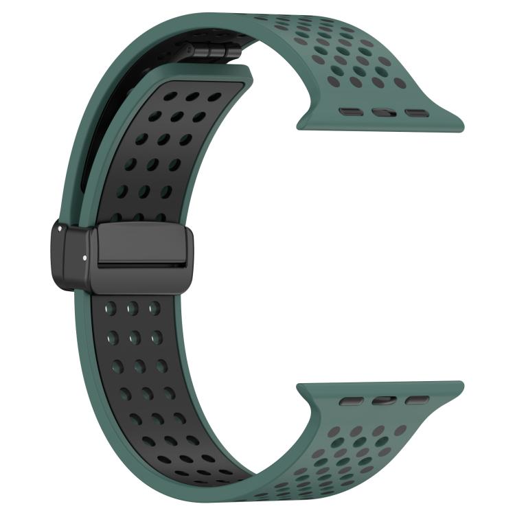 For Apple Watch 42mm / 41mm / 40mm / 38mm Magnetic Buckle Breathable Silicone Watch Band