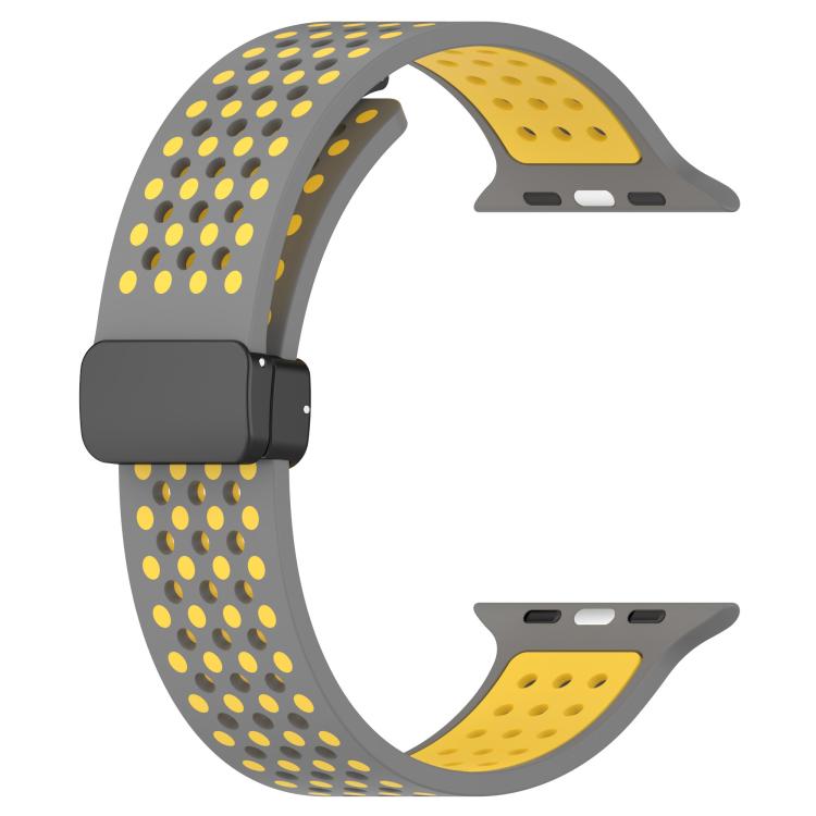 For Apple Watch 42mm / 41mm / 40mm / 38mm Magnetic Buckle Breathable Silicone Watch Band