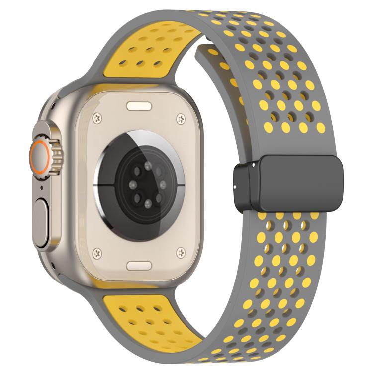 For Apple Watch 42mm / 41mm / 40mm / 38mm Magnetic Buckle Breathable Silicone Watch Band