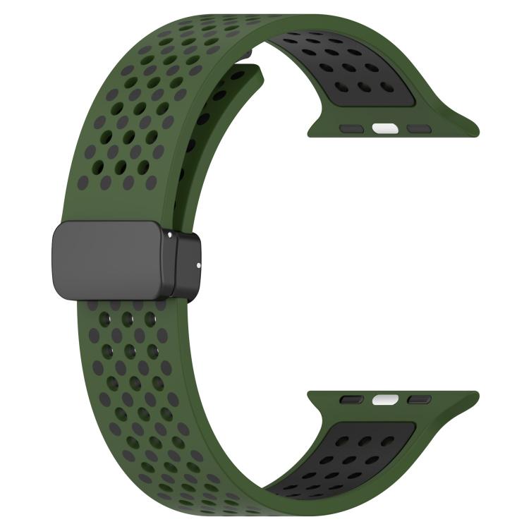 For Apple Watch 42mm / 41mm / 40mm / 38mm Magnetic Buckle Breathable Silicone Watch Band