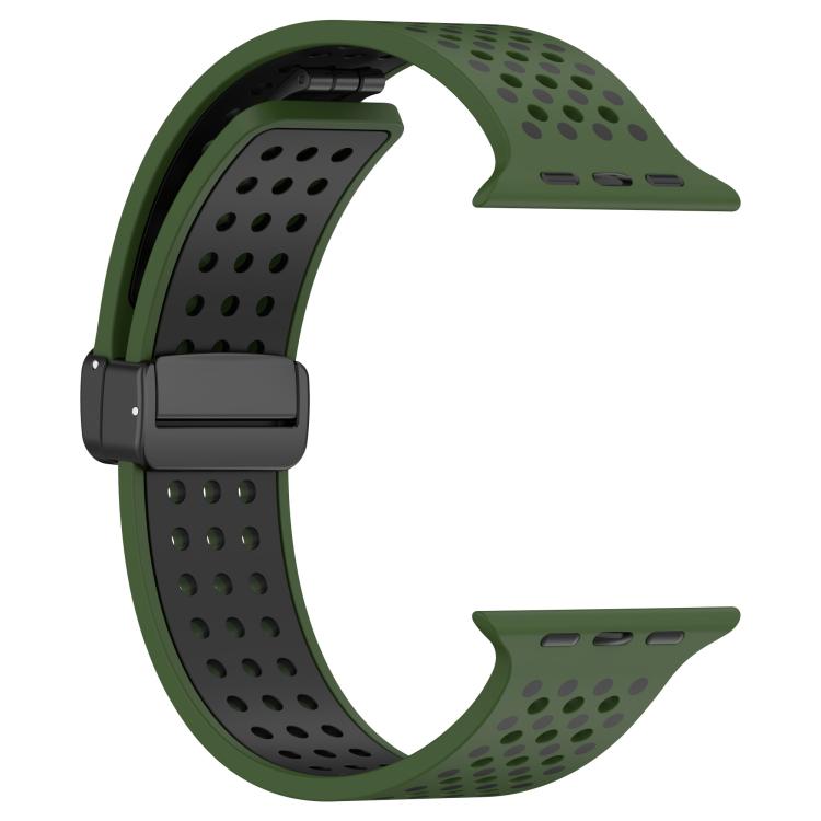 For Apple Watch 42mm / 41mm / 40mm / 38mm Magnetic Buckle Breathable Silicone Watch Band