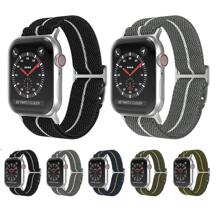 For Apple Watch 42mm / 41mm / 40mm / 38mm Dual-Color Nylon Watch Band