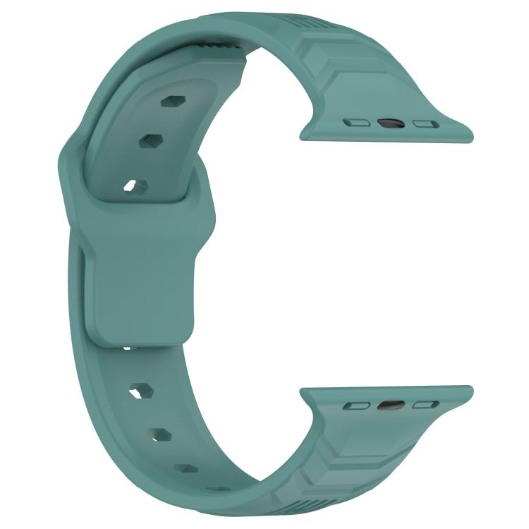For Apple Watch 46mm / 49mm / 45mm / 44mm Vertical Grain Reverse Buckle Silicone Watch Band