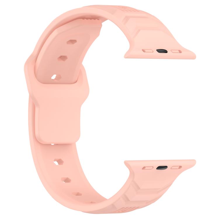 For Apple Watch 42mm / 41mm / 40mm / 38mm Vertical Grain Reverse Buckle Silicone Watch Band