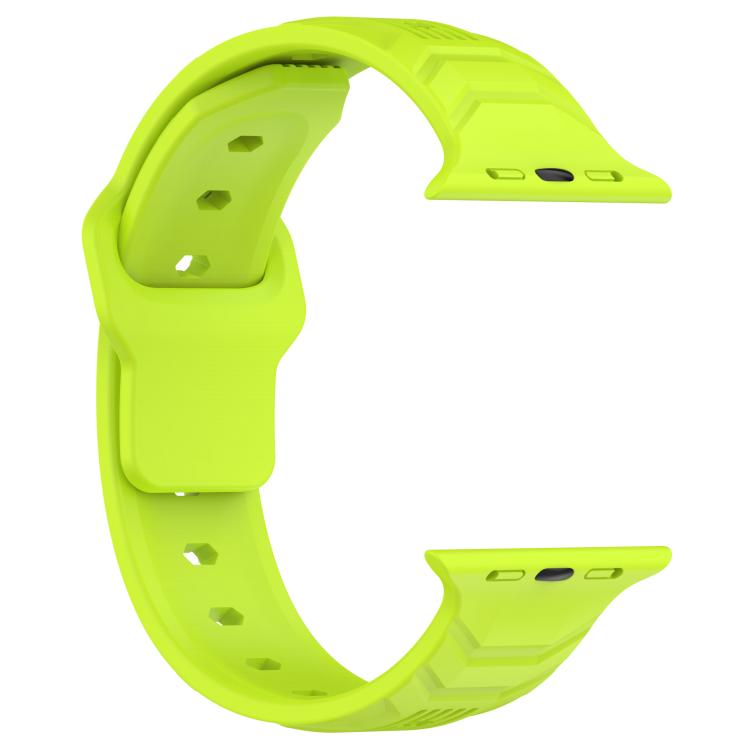 For Apple Watch 42mm / 41mm / 40mm / 38mm Vertical Grain Reverse Buckle Silicone Watch Band