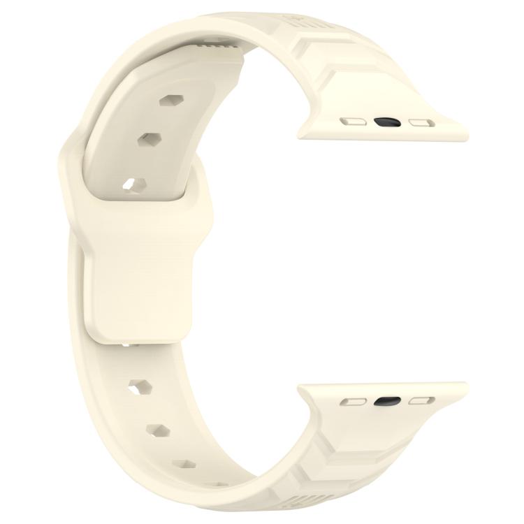 For Apple Watch 42mm / 41mm / 40mm / 38mm Vertical Grain Reverse Buckle Silicone Watch Band