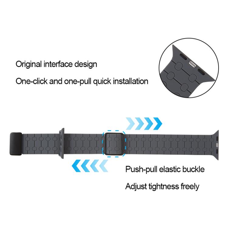 For Apple Watch 42mm / 41mm / 40mm / 38mm Magnetic Buckle Breathable Silicone Watch Band