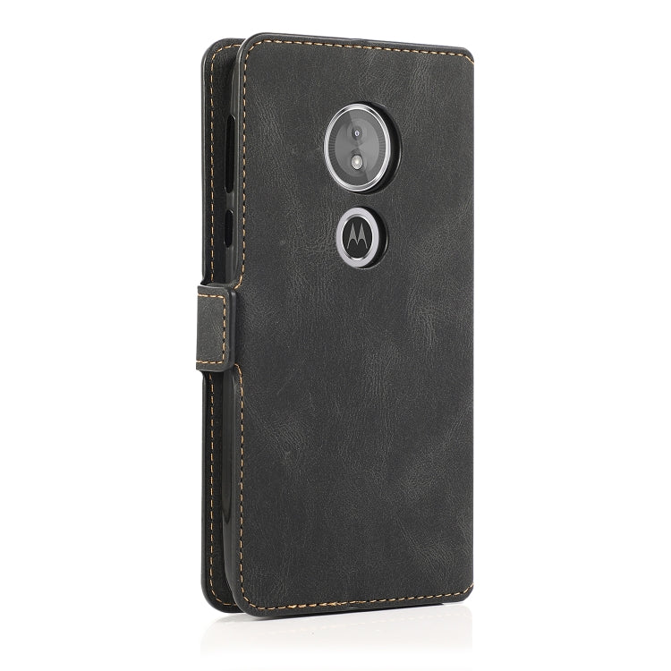 For Motorola Moto E5 Retro Magnetic Closing Clasp Horizontal Flip Leather Case with Holder & Card Slots & Photo Frame & Wallet