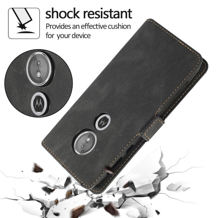 For Motorola Moto E5 Retro Magnetic Closing Clasp Horizontal Flip Leather Case with Holder & Card Slots & Photo Frame & Wallet