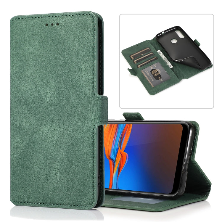 For Motorola Moto E6 Plus Retro Magnetic Closing Clasp Horizontal Flip Leather Case with Holder & Card Slots & Photo Frame & Wallet