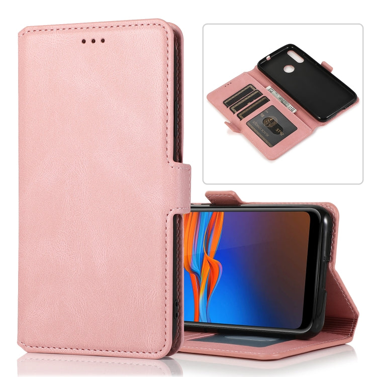 For Motorola Moto E6 Plus Retro Magnetic Closing Clasp Horizontal Flip Leather Case with Holder & Card Slots & Photo Frame & Wallet