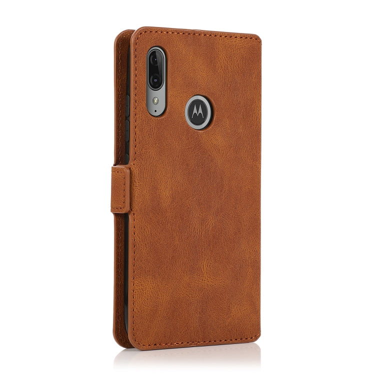 For Motorola Moto E6 Plus Retro Magnetic Closing Clasp Horizontal Flip Leather Case with Holder & Card Slots & Photo Frame & Wallet