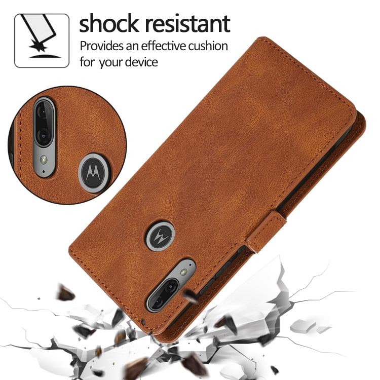 For Motorola Moto E6 Plus Retro Magnetic Closing Clasp Horizontal Flip Leather Case with Holder & Card Slots & Photo Frame & Wallet