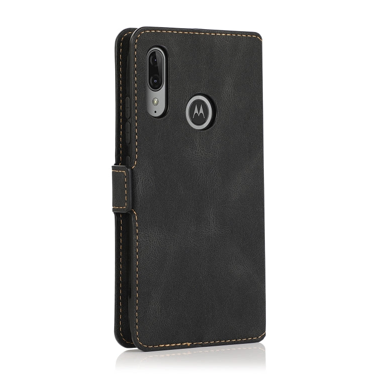 For Motorola Moto E6 Plus Retro Magnetic Closing Clasp Horizontal Flip Leather Case with Holder & Card Slots & Photo Frame & Wallet