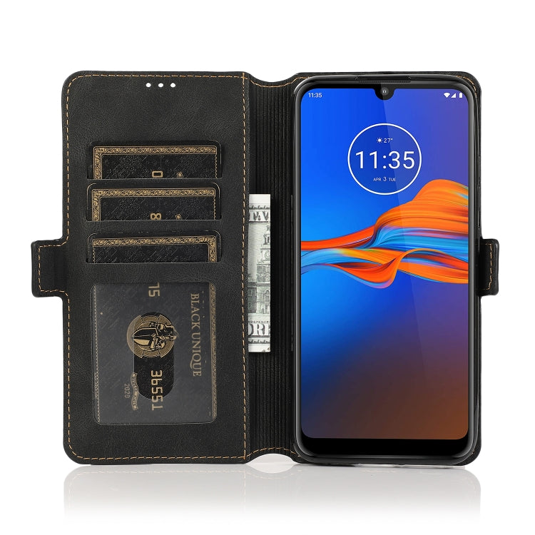 For Motorola Moto E6 Plus Retro Magnetic Closing Clasp Horizontal Flip Leather Case with Holder & Card Slots & Photo Frame & Wallet