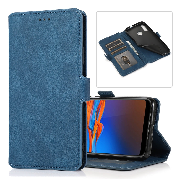 For Motorola Moto E6 Plus Retro Magnetic Closing Clasp Horizontal Flip Leather Case with Holder & Card Slots & Photo Frame & Wallet