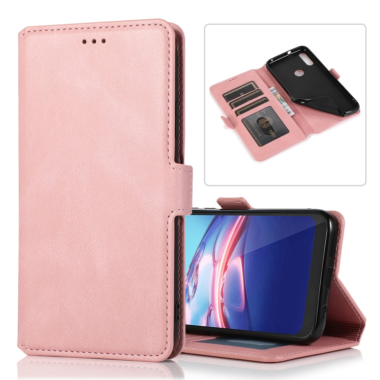 For Motorola Moto E7 Retro Magnetic Closing Clasp Horizontal Flip Leather Case with Holder & Card Slots & Photo Frame & Wallet