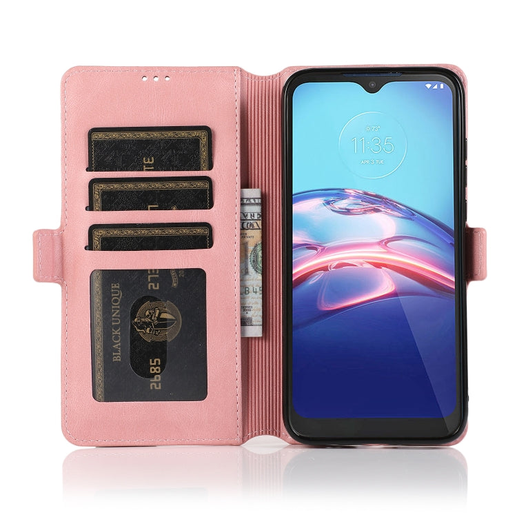 For Motorola Moto E7 Retro Magnetic Closing Clasp Horizontal Flip Leather Case with Holder & Card Slots & Photo Frame & Wallet