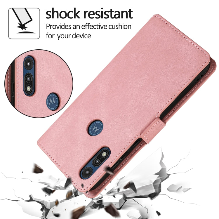 For Motorola Moto E7 Retro Magnetic Closing Clasp Horizontal Flip Leather Case with Holder & Card Slots & Photo Frame & Wallet