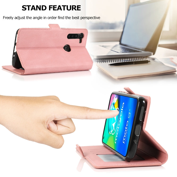 For Motorola Moto G8 Power Retro Magnetic Closing Clasp Horizontal Flip Leather Case with Holder & Card Slots & Photo Frame & Wallet