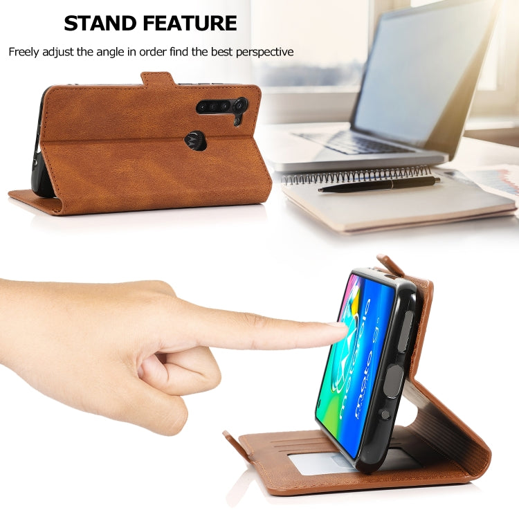 For Motorola Moto G8 Power Retro Magnetic Closing Clasp Horizontal Flip Leather Case with Holder & Card Slots & Photo Frame & Wallet