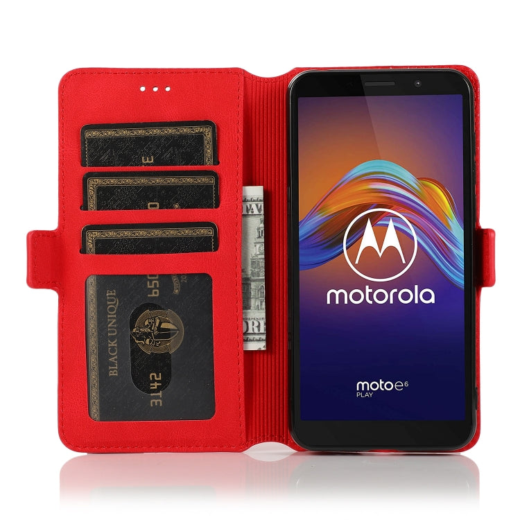 For Motorola Moto E6 Play Retro Magnetic Closing Clasp Horizontal Flip Leather Case with Holder & Card Slots & Photo Frame & Wallet