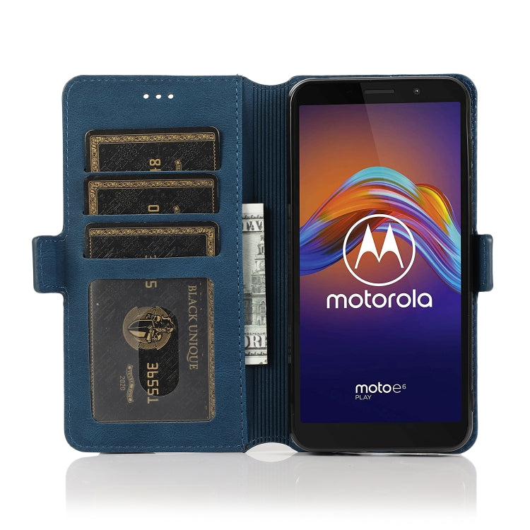 For Motorola Moto E6 Play Retro Magnetic Closing Clasp Horizontal Flip Leather Case with Holder & Card Slots & Photo Frame & Wallet