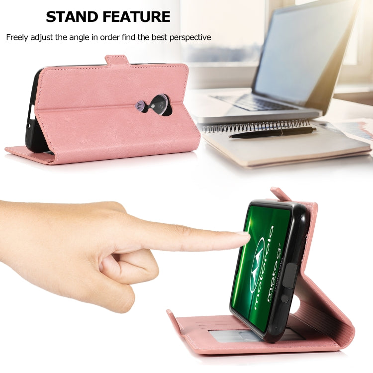 For Motorola Moto G7 Power(US Version) Retro Magnetic Closing Clasp Horizontal Flip Leather Case with Holder & Card Slots & Photo Frame & Wallet