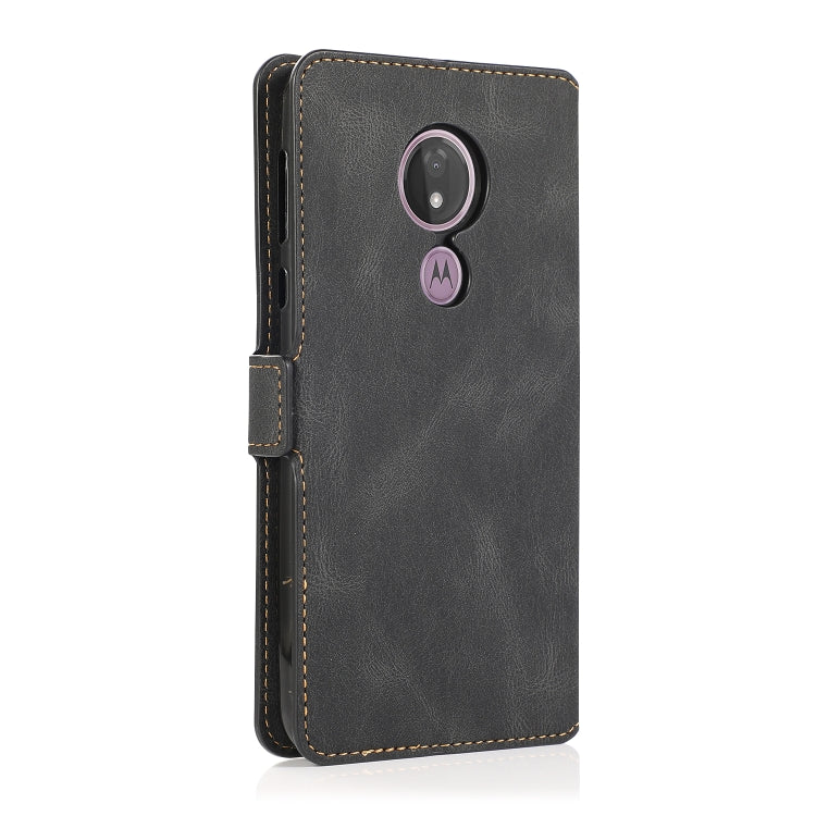 For Motorola Moto G7 Power(US Version) Retro Magnetic Closing Clasp Horizontal Flip Leather Case with Holder & Card Slots & Photo Frame & Wallet
