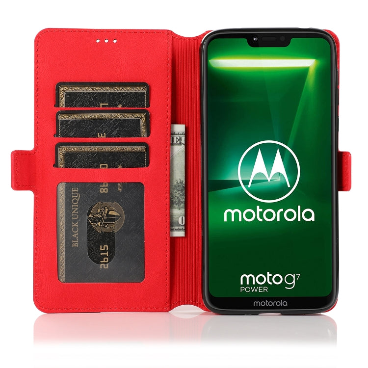 For Motorola Moto G7 Power(US Version) Retro Magnetic Closing Clasp Horizontal Flip Leather Case with Holder & Card Slots & Photo Frame & Wallet