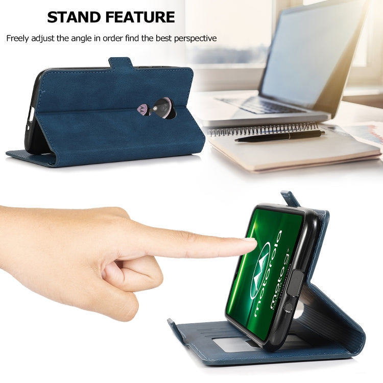 For Motorola Moto G7 Power(US Version) Retro Magnetic Closing Clasp Horizontal Flip Leather Case with Holder & Card Slots & Photo Frame & Wallet