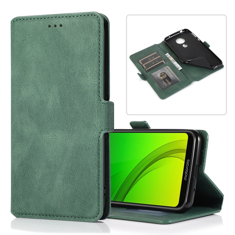 For Motorola Moto G7 Power(EU Version) Retro Magnetic Closing Clasp Horizontal Flip Leather Case with Holder & Card Slots & Photo Frame & Wallet