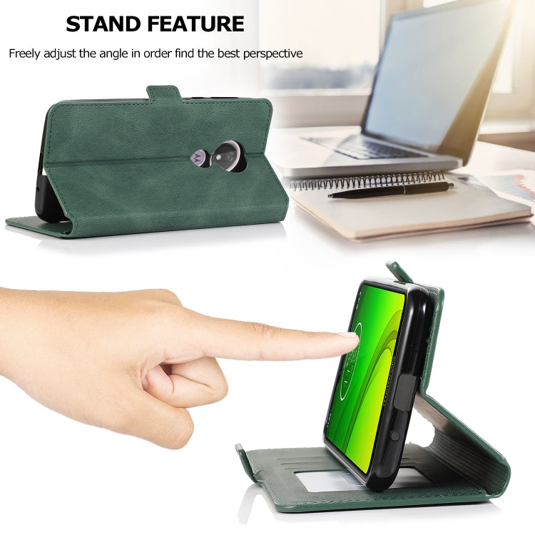 For Motorola Moto G7 Power(EU Version) Retro Magnetic Closing Clasp Horizontal Flip Leather Case with Holder & Card Slots & Photo Frame & Wallet