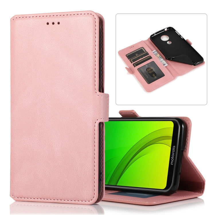 For Motorola Moto G7 Power(EU Version) Retro Magnetic Closing Clasp Horizontal Flip Leather Case with Holder & Card Slots & Photo Frame & Wallet