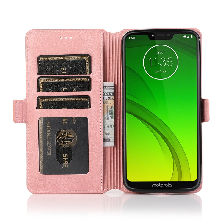 For Motorola Moto G7 Power(EU Version) Retro Magnetic Closing Clasp Horizontal Flip Leather Case with Holder & Card Slots & Photo Frame & Wallet