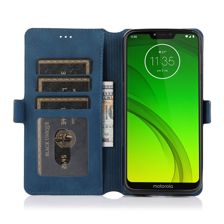 For Motorola Moto G7 Power(EU Version) Retro Magnetic Closing Clasp Horizontal Flip Leather Case with Holder & Card Slots & Photo Frame & Wallet