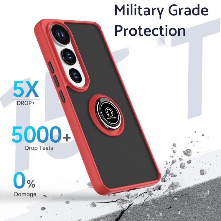For vivo V50 Lite 5G Q Shadow 1 Series TPU + PC Phone Case with Ring